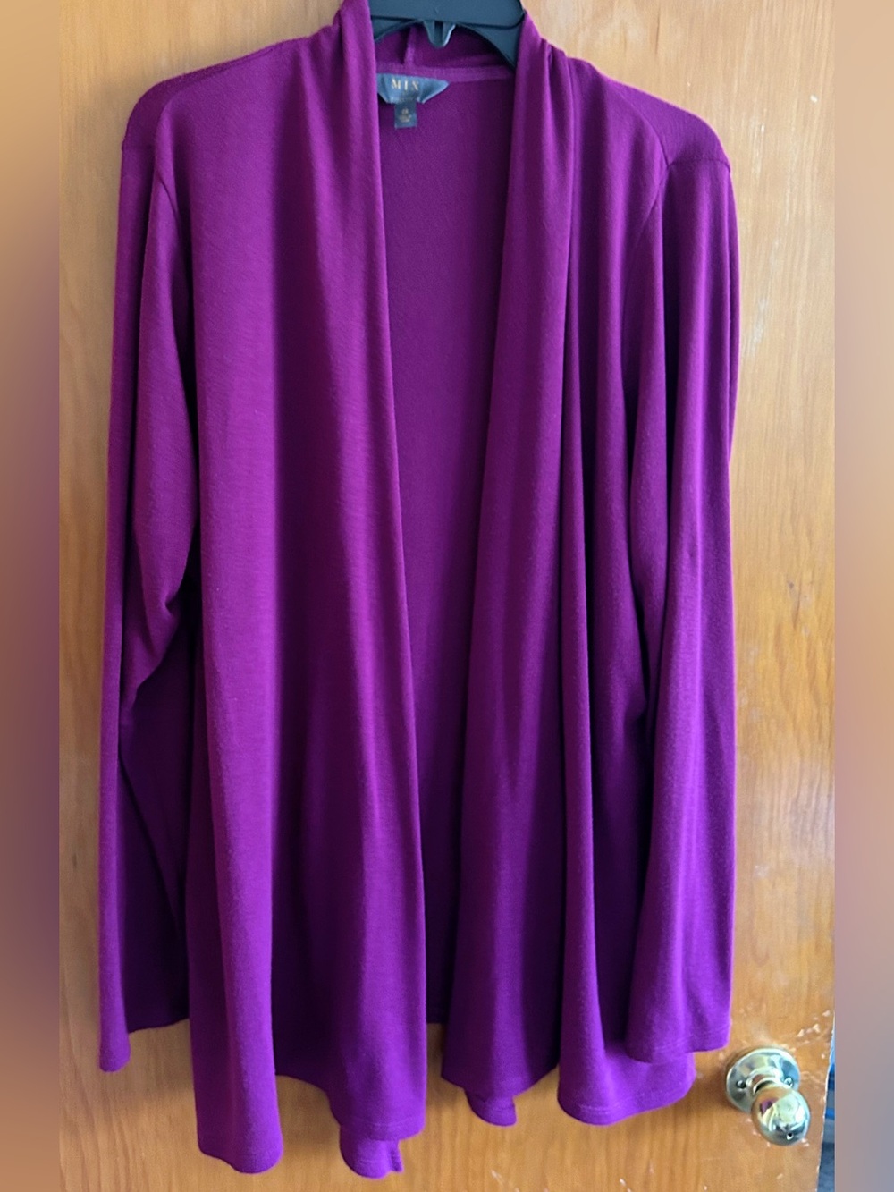 Mix Open-Front Draped Cardigan - Magenta
